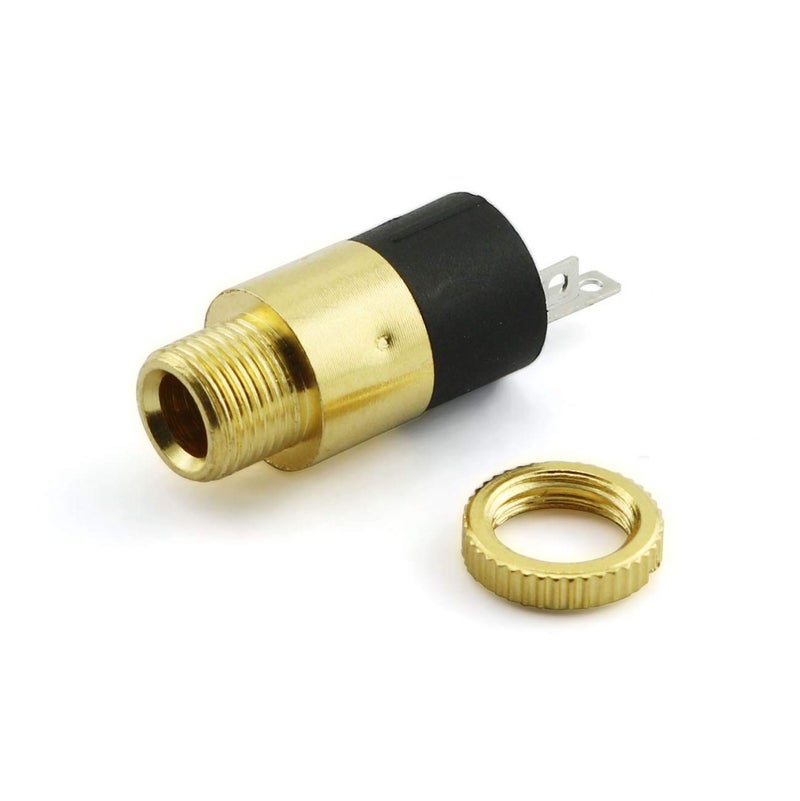 RuiLing 5-Pack Stereo Audio Panel Mount Jack Adapter Gold Plating Metal Headphone Female Socket Connector 3.5mm - Image 3